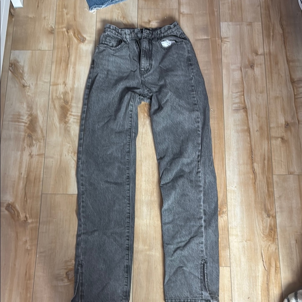 Nasty Gal Gray High Rise Jeans